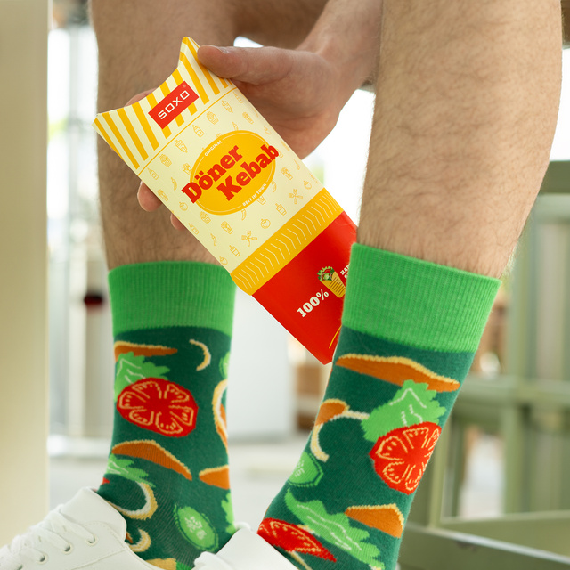 Chaussettes enveloppantes SOXO pour hommes en paquet de 2 paires