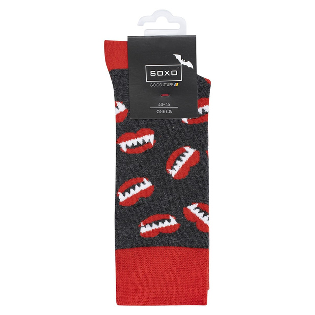 Chaussettes homme colorées SOXO GOOD STUFF, mâchoires bouche