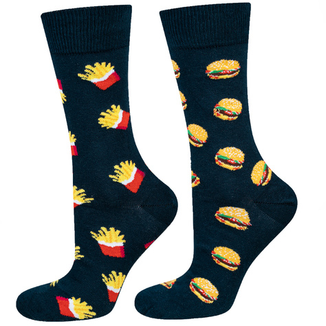 SOXO GOOD STUFF chaussettes colorées pour hommes pas de hamburger en paire