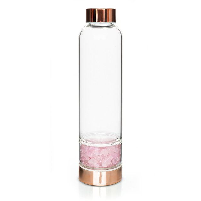 Bouteille d'eau en quartz rose 450mL 