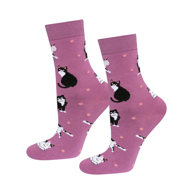 Chaussettes pour femmes SOXO chats en emballage - 3 paires