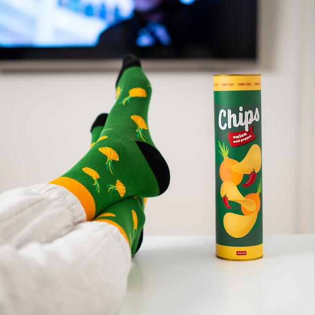 Lot de 3x chaussettes homme SOXO chips en tube