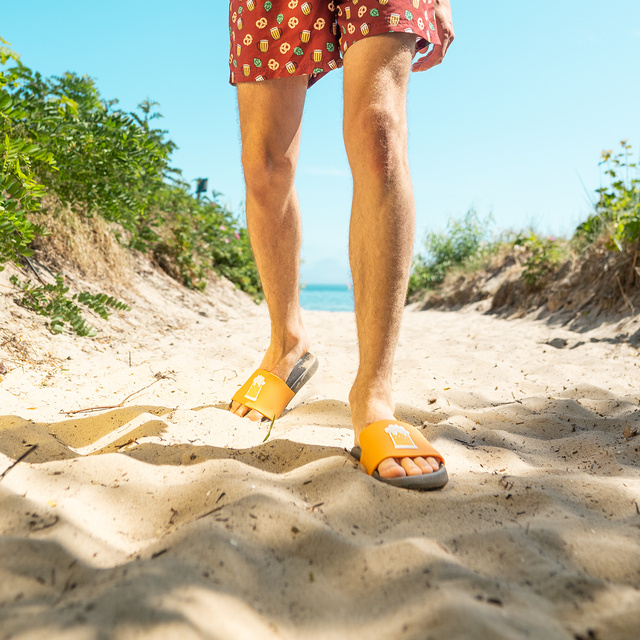 Tongs Comfort de plage pour femme pour hommes SOXO Beer | Idéal pour des vacances à la plage et une piscine | En caoutchouc