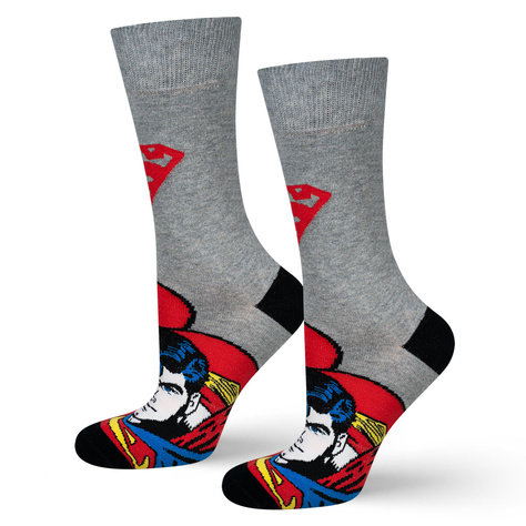 Chaussettes grises SOXO GOOD STUFF Superman DC Comics pour hommes 