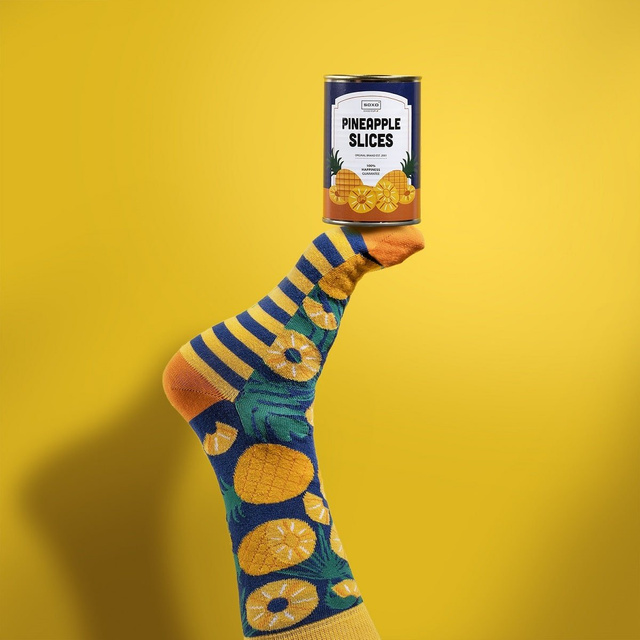 Chaussettes pour femmes | Hommes | SOXO BONNES CHOSES | ananas en conserve | pour un cadeau | Unisexe