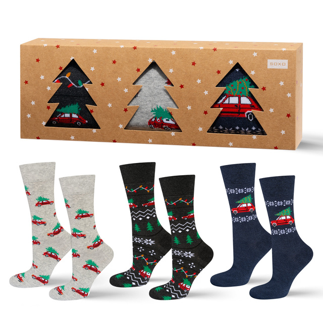 Chaussettes de Noël pour homme SOXO Petit - 3 paires