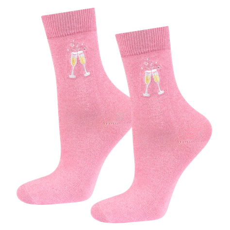 Lot de 3x chaussettes SOXO Prosecco pour femme en tube | cadeau idéal pour elle 