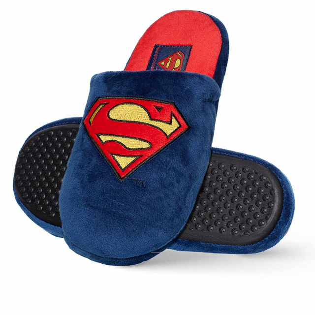 Chaussons homme SOXO SUPERMAN DC Comics avec semelle dure en TPR