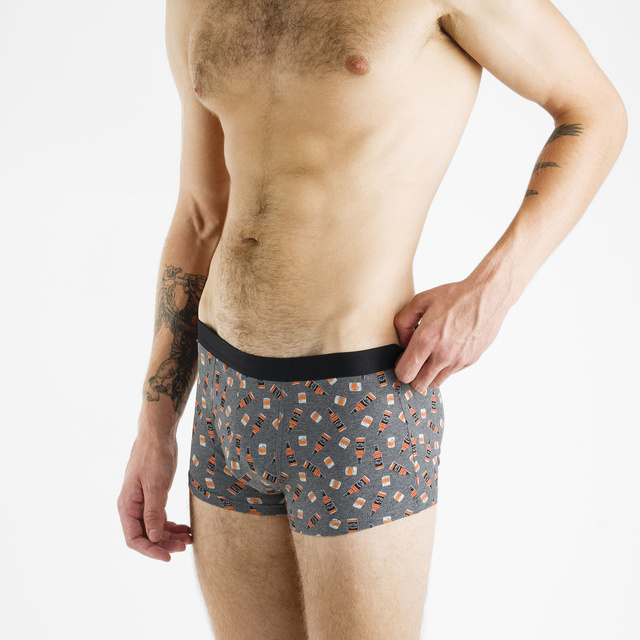 Boxer homme Whisky en bouteille SOXO | Idée cadeau | Fête des garçons | Culotte en coton