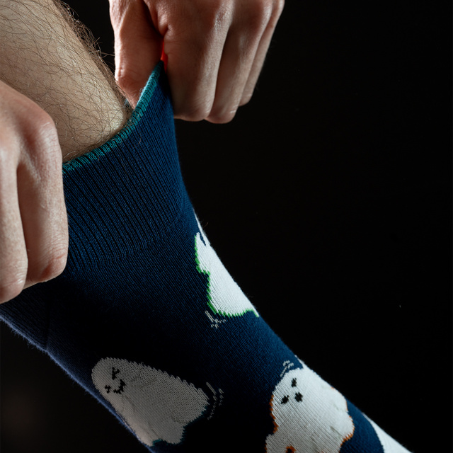 Chaussettes pour hommes SOXO fantôme et yeux